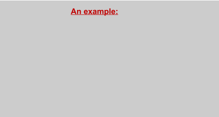 An example: